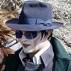 Johnny Depp como vampiro no set de Dark Shadows 