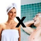 Diferença do banho feminino e masculino