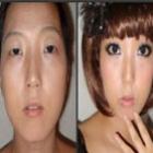Meninas da China e arte da maquiagem