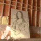 Artista desenha Monalisa com pregos em menos de 2 minutos