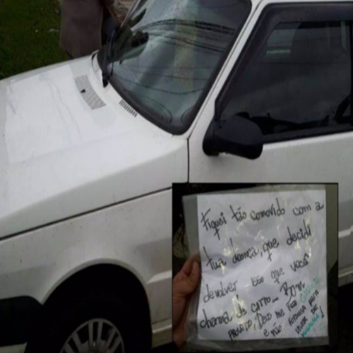 Ladrão devolve carro roubado e deixa bilhete irônico para o dono