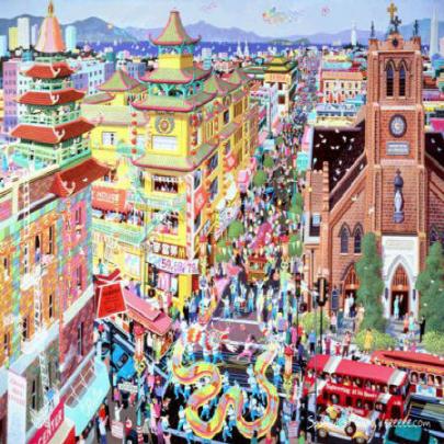 As cidades multicoloridas e alegres de Alexander Chen