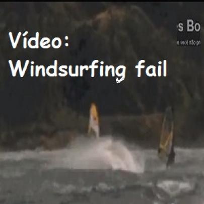 Windsurfing fail - Uma queda incrível