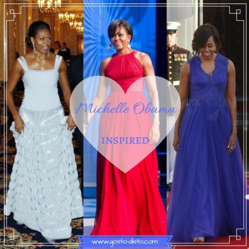 Os mais lindos vestidos de festa da Michelle Obama, para inspirar
