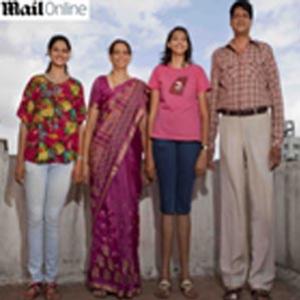 Família de gigantes na Índia que bater recorde mundial