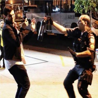 Polícia ataca covardemente grevistas no RJ