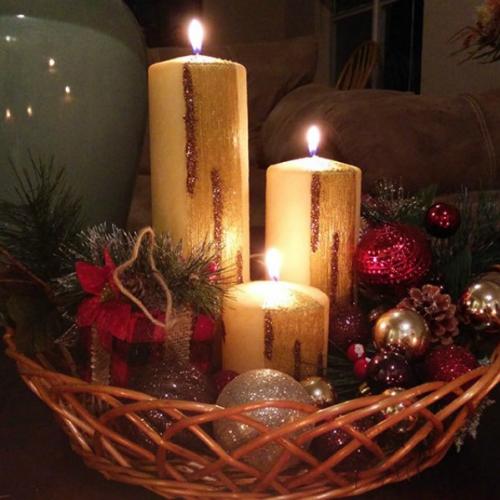 10 Arranjos de Natal com velas, bonitos e baratos
