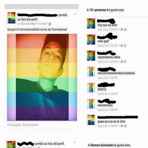  Filho mudou cor da foto e pai achou que era gay.