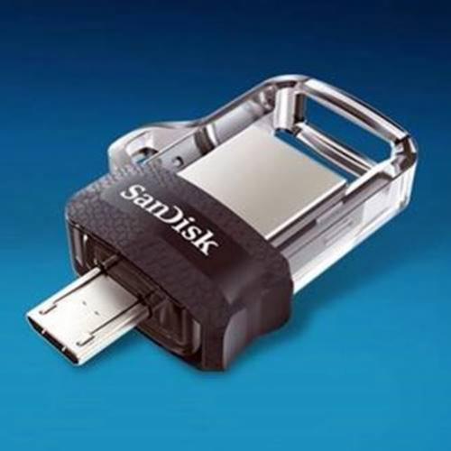 O pen drive Ultra Dual M3.0 da SanDisk é versátil e pequeno