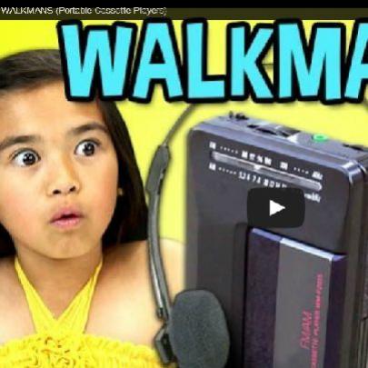 Crianças se espantam ao conhecer o Walkman