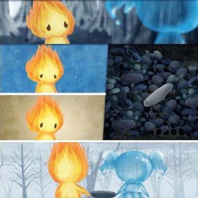 Emocionante historia entre o fogo e a água contada apenas por imagens