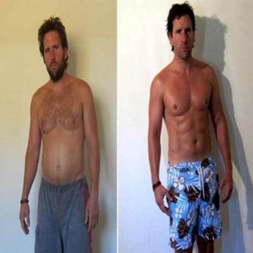 Não confie em fotos de transformação corporal na internet..