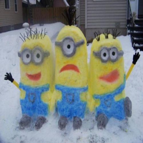 Os mais criativos e divertidos bonecos de neve
