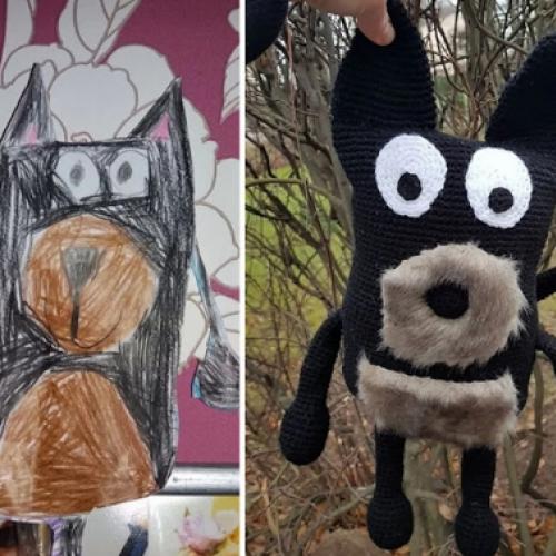 Artista transforma desenhos de crianças em brinquedos de verdade