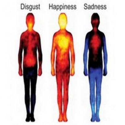 Mapa corporal mostra a sensação térmica de acordo com as emoções
