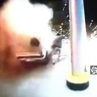 Motorista escapa milagrosamente de explosão 