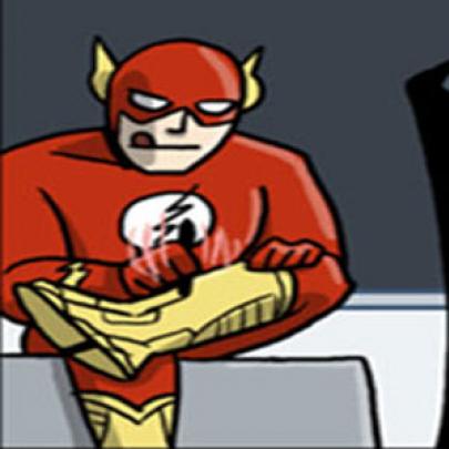 Por que o Flash desenha linhas nas botas?