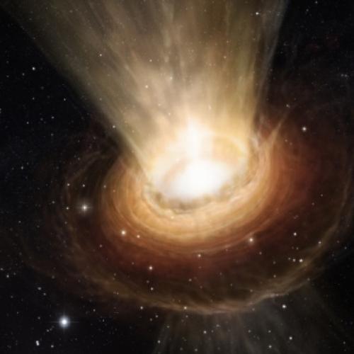 faíscas de um buraco negro supermassivo