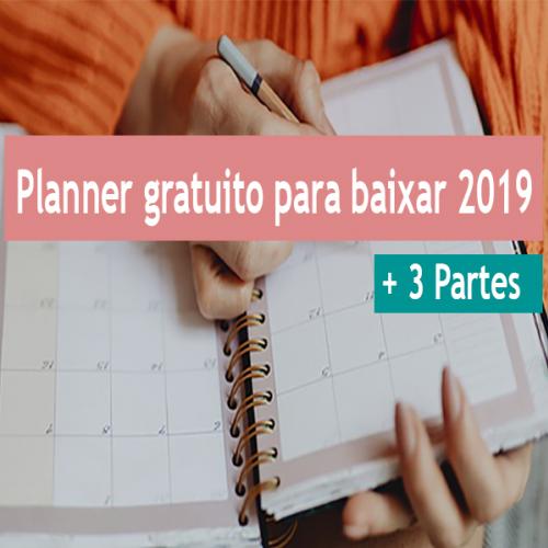 Planner gratuito para baixar 2019 | + 3 Partes