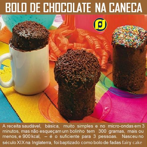 Bolo de Chocolate na Caneca