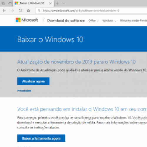 Crie um instalador do Windows 10 a partir do site da Microsoft