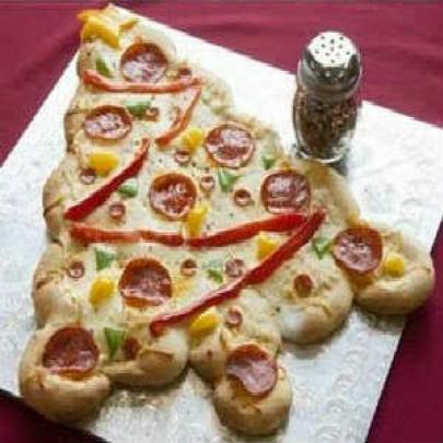 4 Pizzas criativas com forma de árvore de Natal