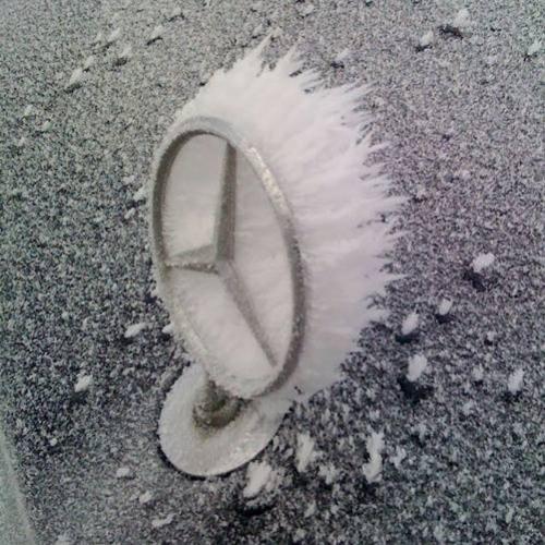 A impressão do gelo nos carros