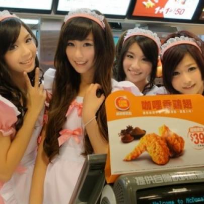 Como se vestem as funcionários do McDonald’s em Taiwan
