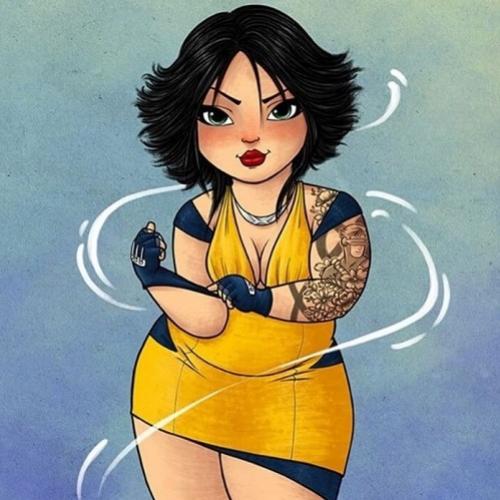 Artista ilustra super-heroínas da DC e da Marvel em versões Plus Size