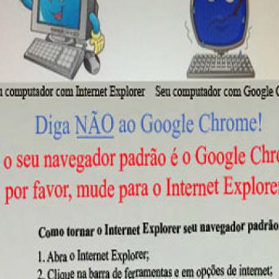 Diga não ao Google Chrome!
