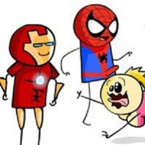 Mulher + Iron Man + Spiderman + Hulk = ?