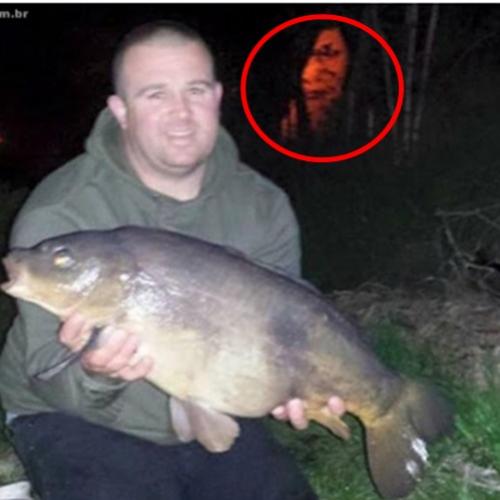 Tirou foto do peixe fisgado e levou susto ao ver a imagem de fantasma 