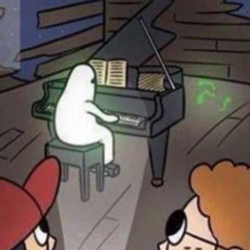 Um fantasma que não sabe tocar piano
