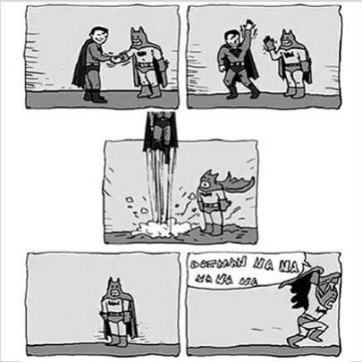 Diferenças ao se locomover entre Batman e Super Homem