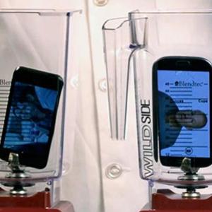 Galaxy SIII vs iPhone 5 no liquidificador 