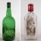 Arte com fumaça em garrafas recicladas