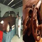 Carros e esculturas feitos de chocolate, lindas obras de arte
