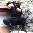 Ladrão ninja rouba ovelha de caminhão em movimento