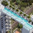 Projeto prevê piscina unindo dois blocos de 38 andares
