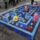 Artista desenha Pac Man em 3D em rua da Holanda
