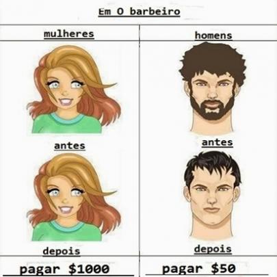 Diferenças entre homens e mulheres quando vão ao cabeleleiro