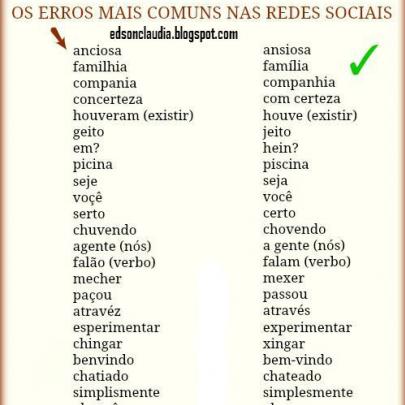 10 Erros de português mais comuns nas redes sociais