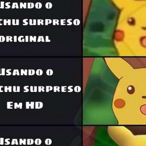 Evolução do meme do Pikachu