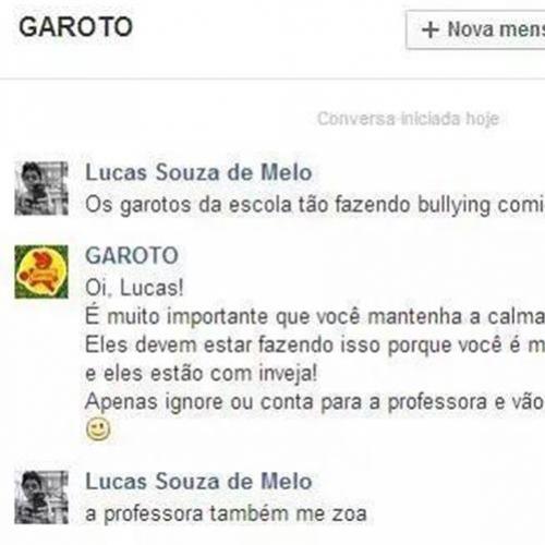Garoto pede ajuda a Garoto contra bullying... no Facebook