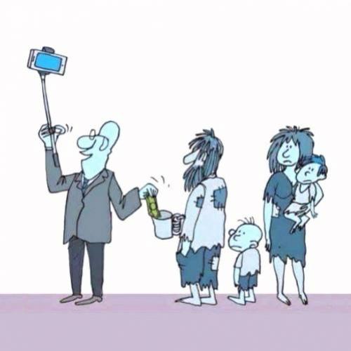 Cartoons sobre a vida com smartphones e tablets
