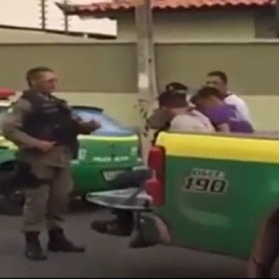 PM de Piauí dando tratamento VIP para ladrão