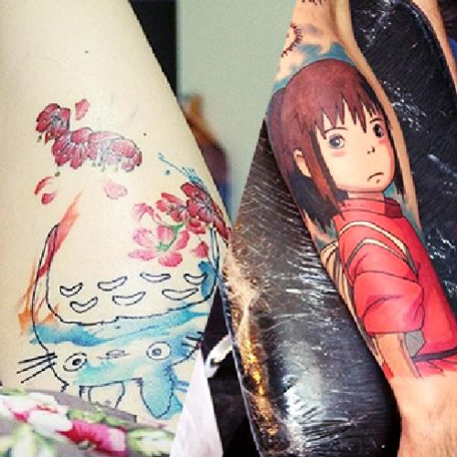 Tatuagens inspiradas nos filmes de Hayao Miyazaki