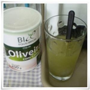 Chá de oliveira com colágeno