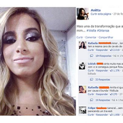 Anitta fica loira e é zuada no Facebook