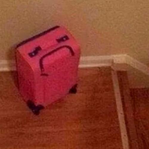 A mala não está feliz com você saindo de casa